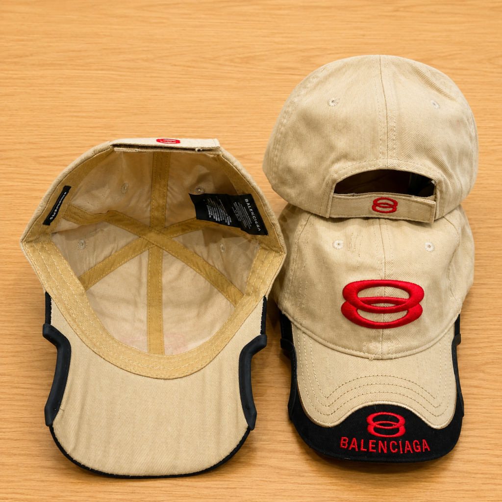 Beige Balenciaga Double Unity Cap