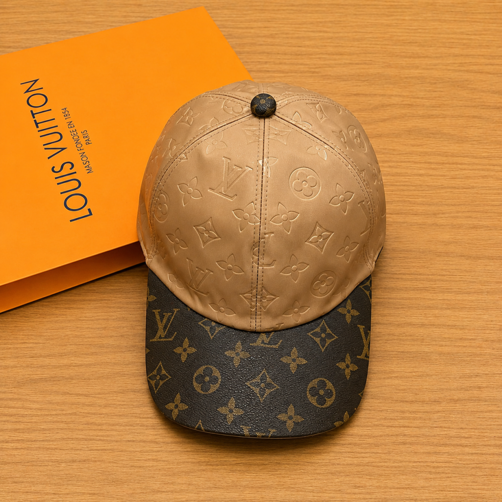 Dark Brown LV logo cap