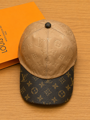 Dark Brown LV logo cap