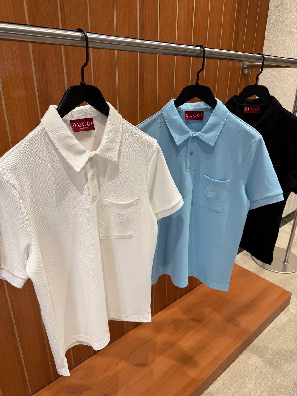 White Gucci embroidered piquet polo cotton tee - Image 6
