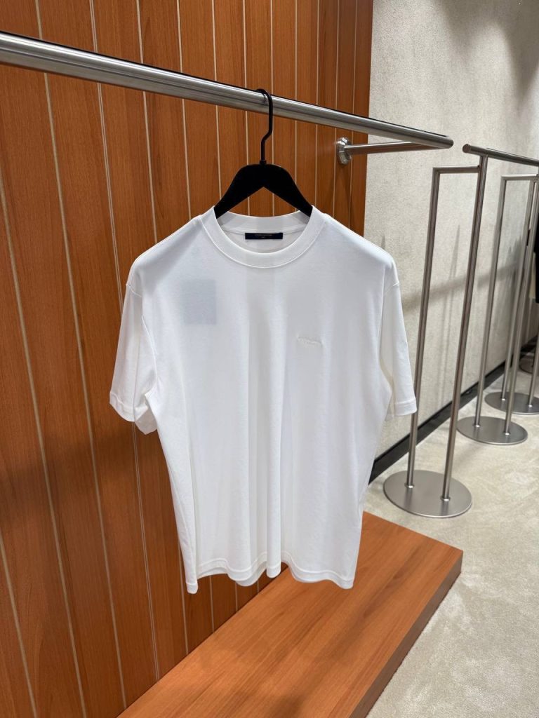 White LV tonal LV signature cotton tee