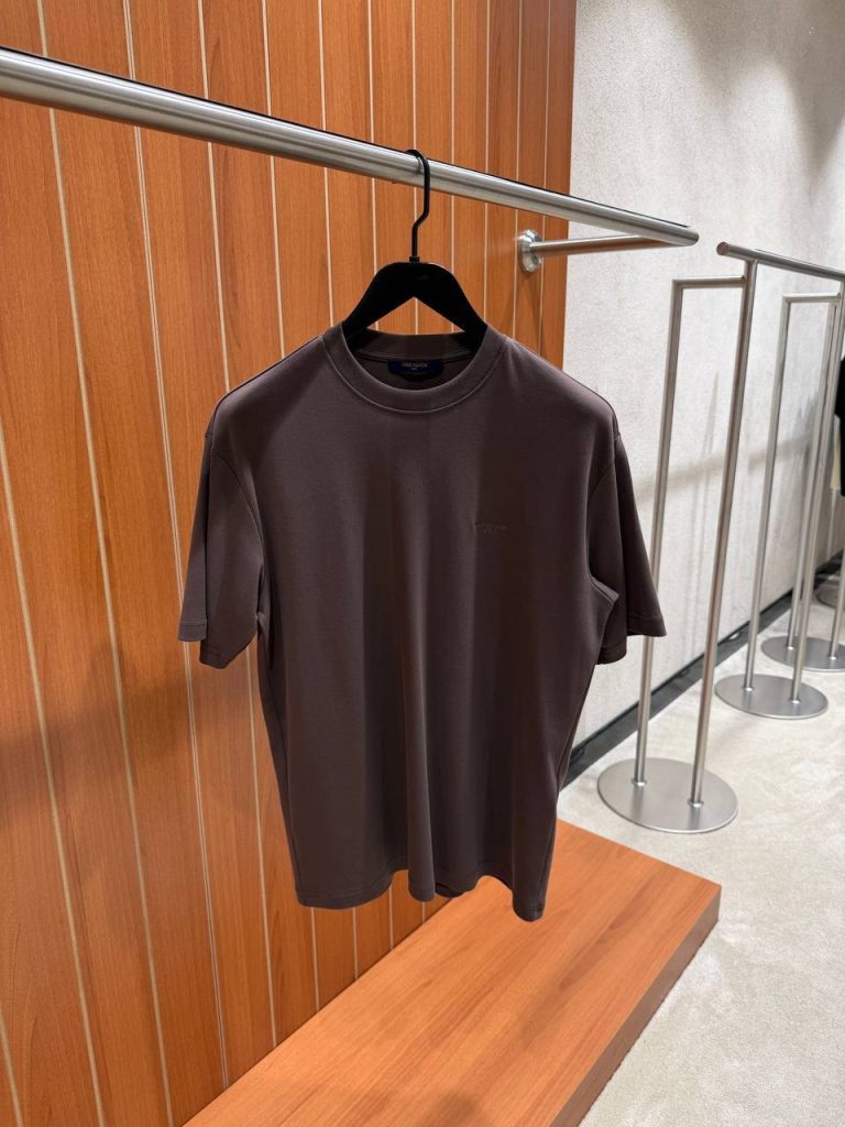 Brown LV tonal LV signature cotton tee