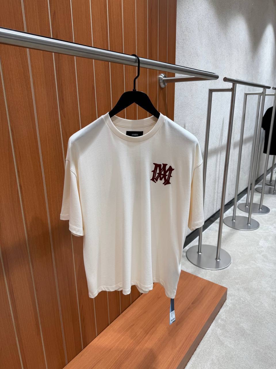 Beige AMIRI Hollywood crew-neck t-shirt