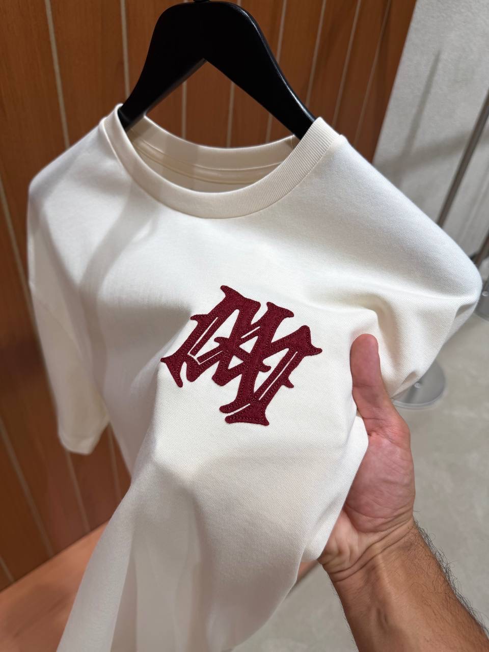 Beige AMIRI Hollywood crew-neck t-shirt - Image 3
