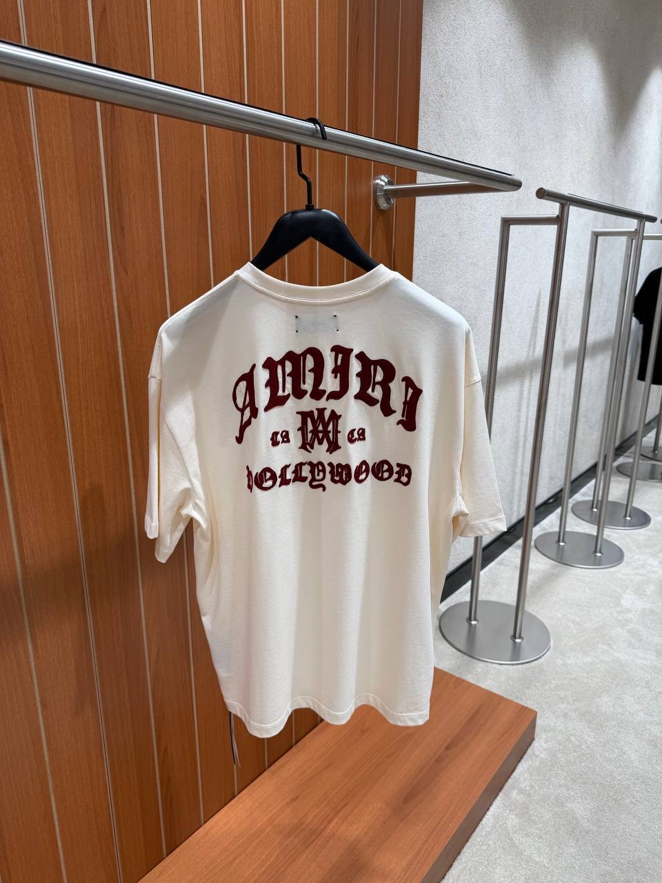 Beige AMIRI Hollywood crew-neck t-shirt - Image 4