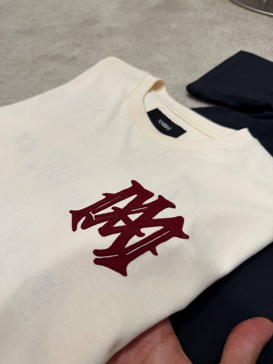 Beige AMIRI Hollywood crew-neck t-shirt - Image 9