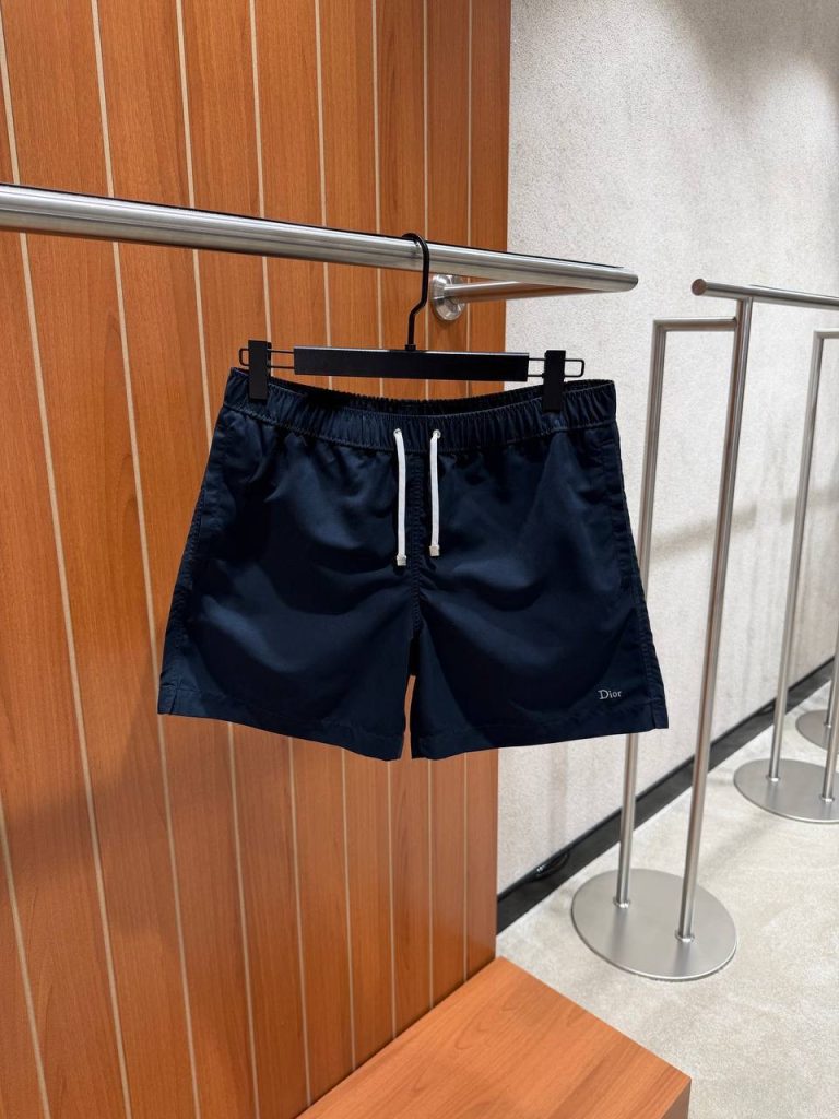 Navy Dior Dioriviera signature embroidered logo swim shorts