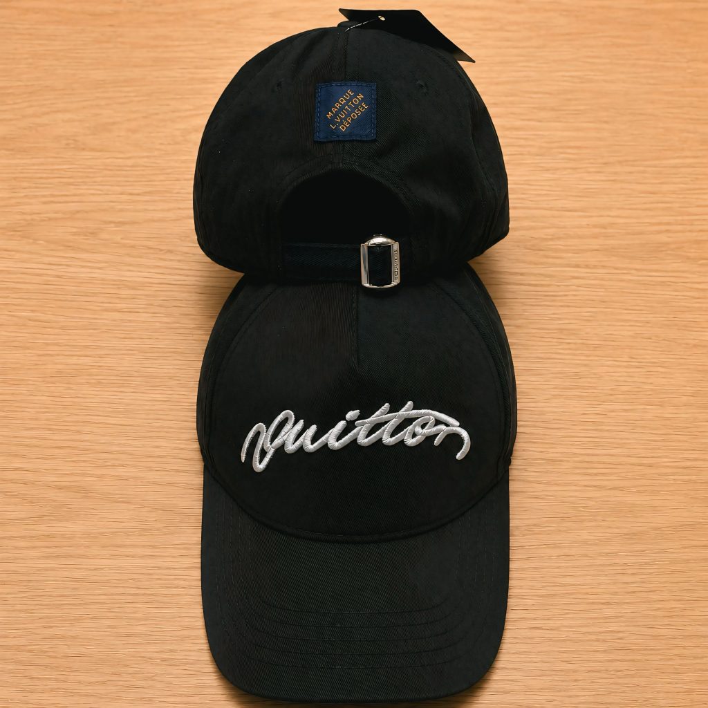 Black LV Signature Cap