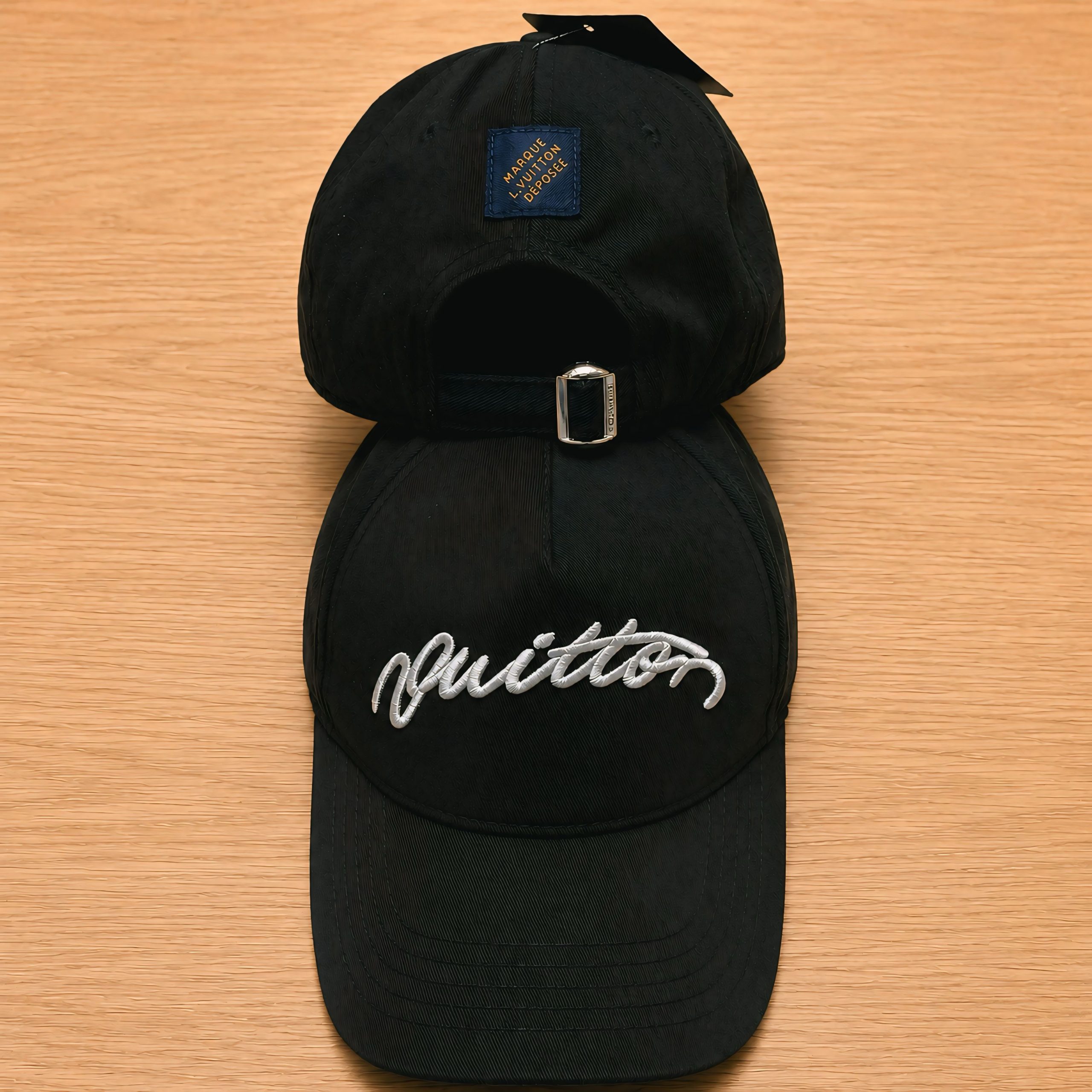 Black LV Signature Cap