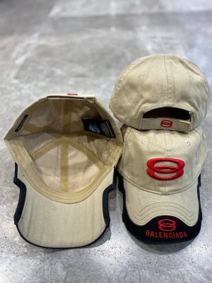Beige Balenciaga Double Unity Cap