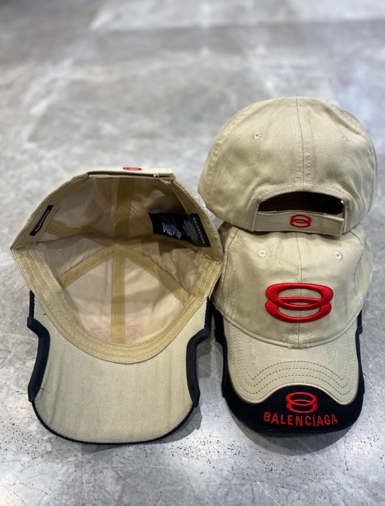 Beige Balenciaga Double Unity Cap