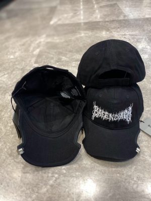 Black Balenciaga DIY Metal Outline cap