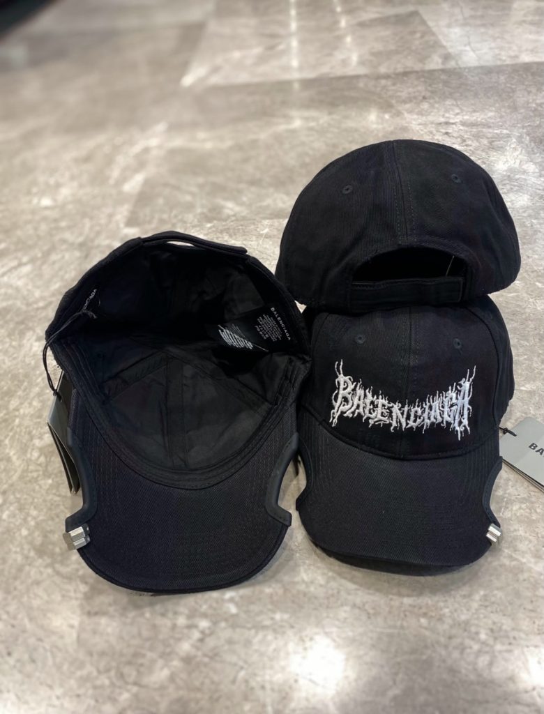 Black Balenciaga DIY Metal Outline cap