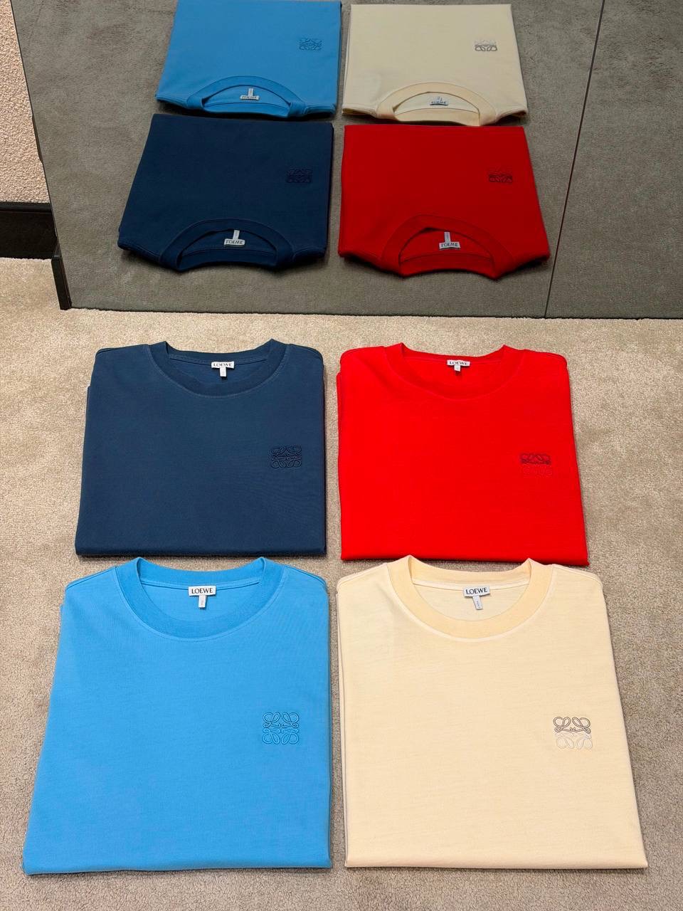Blue Loewe Anagram-embroidered logo cotton tee - Image 3