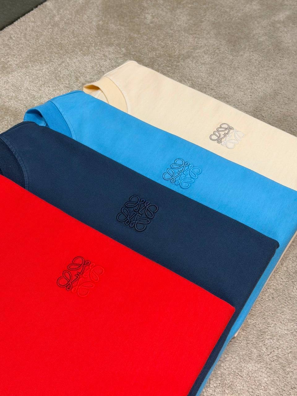 Blue Loewe Anagram-embroidered logo cotton tee - Image 4