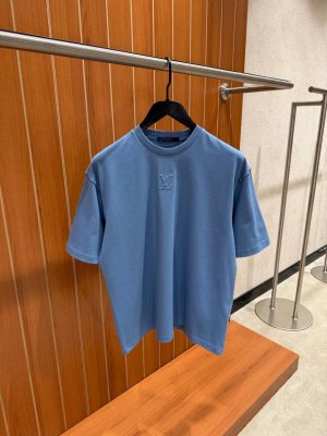 Dusty Blue LV embossed tee