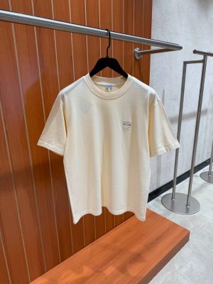 Beige Loewe Anagram-embroidered logo cotton tee