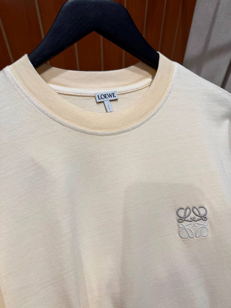 Beige Loewe Anagram-embroidered logo cotton tee - Image 2