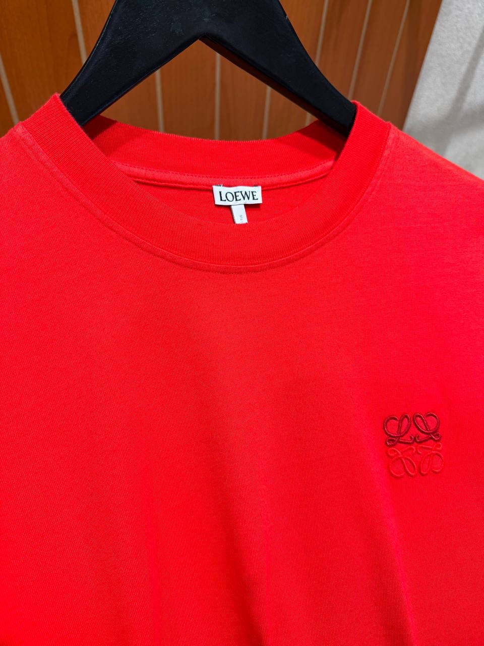 Red Loewe Anagram-embroidered logo cotton tee - Image 2