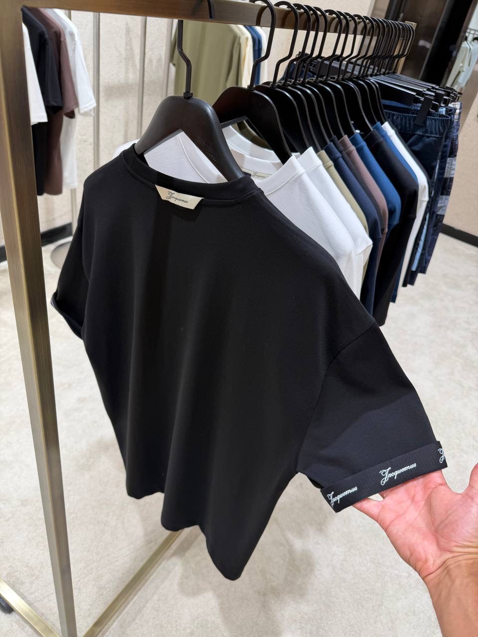 Black Jacquemus Rond Carré short-sleeve cotton tee - Image 4