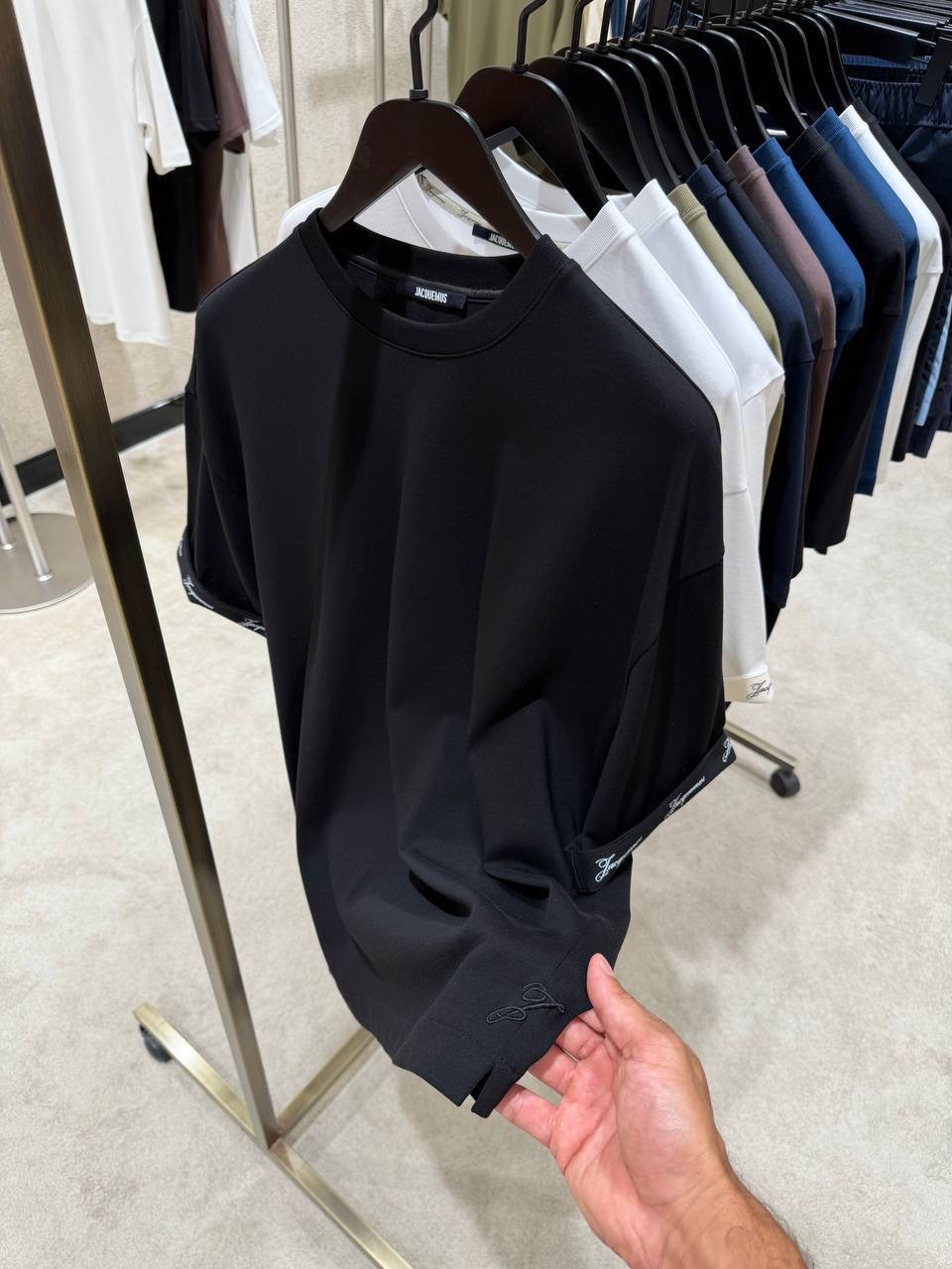 Black Jacquemus Rond Carré short-sleeve cotton tee - Image 3