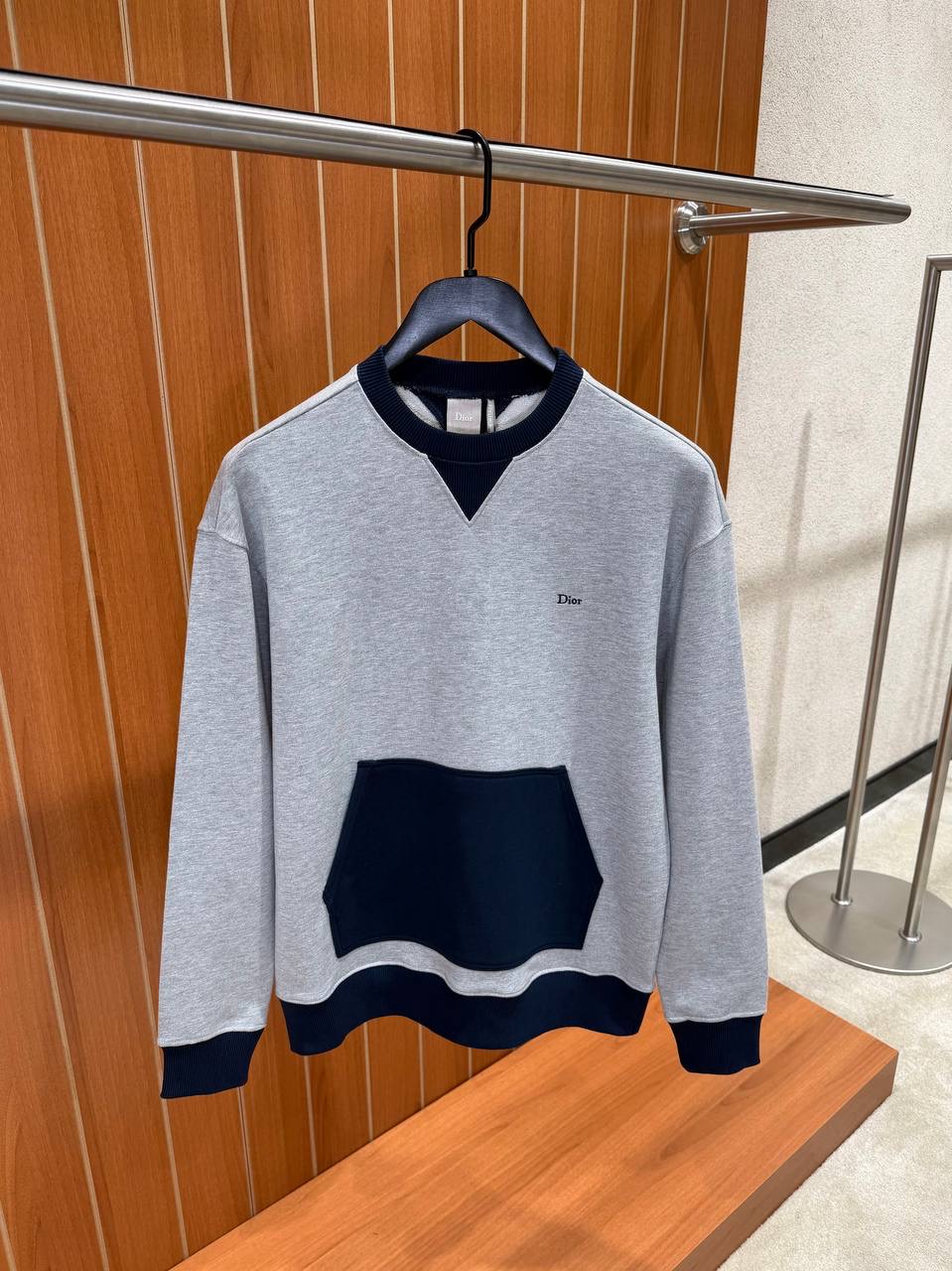 Gray Dior signature relaxed fit cotton sweatshirt